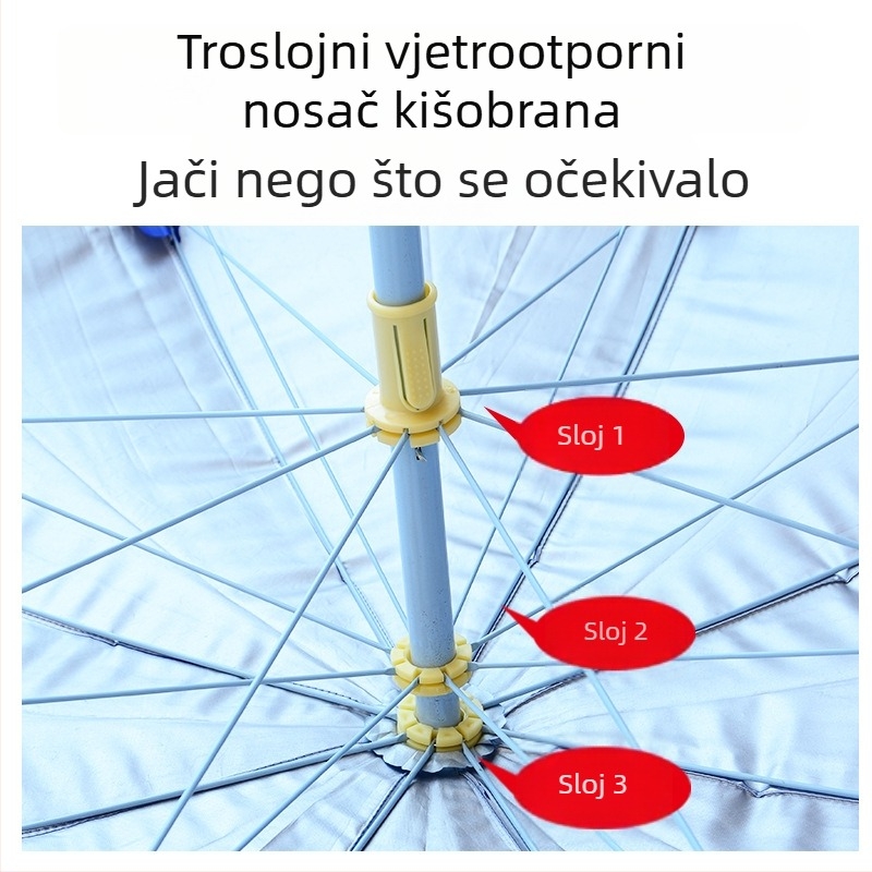Veliki suncobran s digitalnim otiskom za štandove, UV zaštita, otporan na vjetar, vanjska reklama — izrađeno po narudžbi