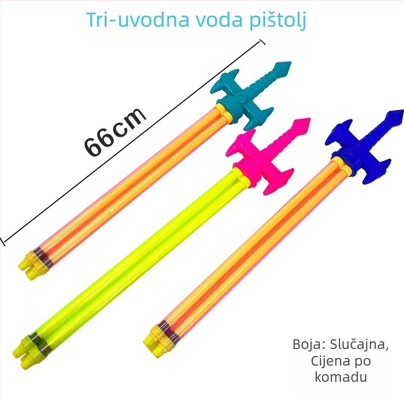 Dječja vodena pištoljica za borbe vodom, plastična konstrukcija, velika kapacitet, funkcija prskanja vode, pogodno za djecu 7–14 godina