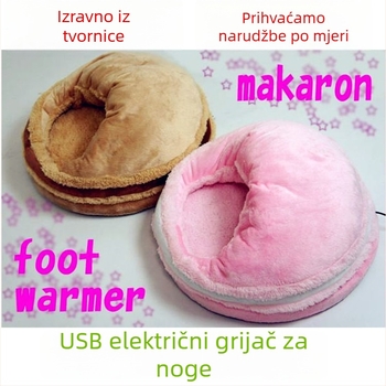USB grijaće papuče za stopala, velur unutrašnjost – unisex
