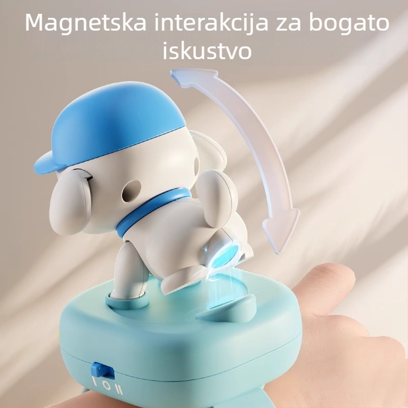 Pametni sat-igrač u obliku šteneta za rano obrazovanje: glasovni dijalog i ponavljanje priča, ABS plastika, napajanje baterijama (0–3 godine)