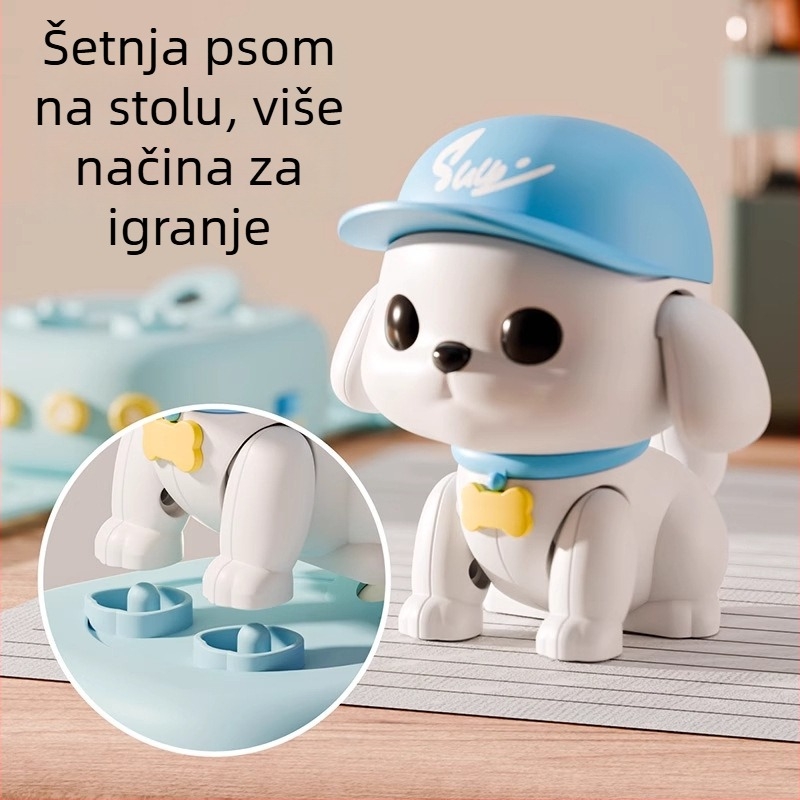 Pametni sat-igrač u obliku šteneta za rano obrazovanje: glasovni dijalog i ponavljanje priča, ABS plastika, napajanje baterijama (0–3 godine)