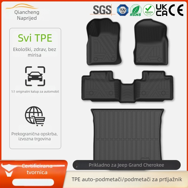 TPE prostirke za pod Jeep Grand Cherokee, potpuno pokriće, modeli 2011–2025