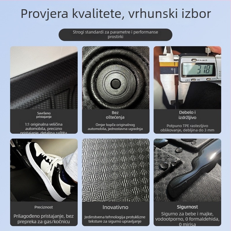 TPE prostirke za pod Jeep Grand Cherokee, potpuno pokriće, modeli 2011–2025