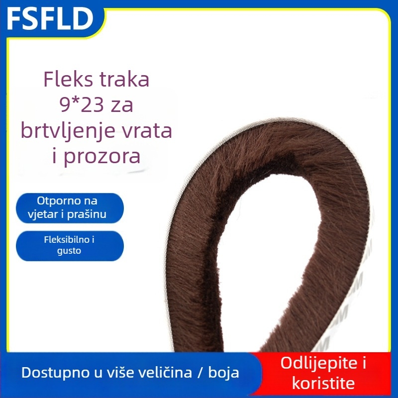 FSFLD brtvni trak za prozore, model Wool, visoka temperaturna otpornost, otpornost na habanje i starenje