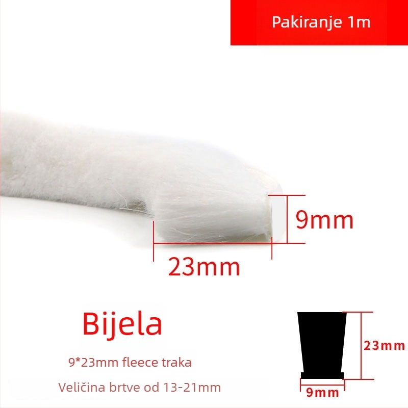 FSFLD brtvni trak za prozore, model Wool, visoka temperaturna otpornost, otpornost na habanje i starenje