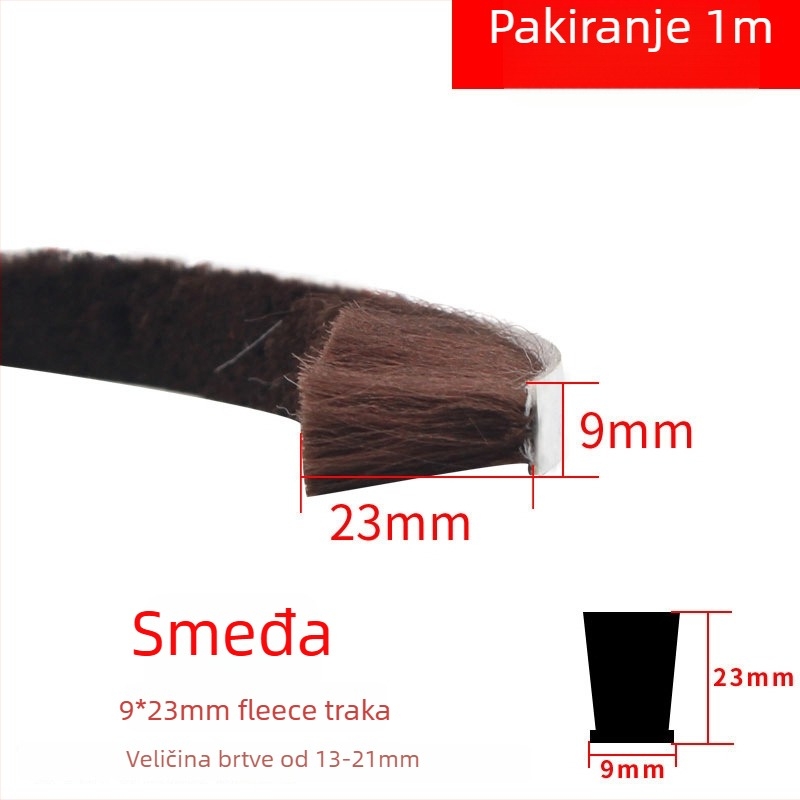 FSFLD brtvni trak za prozore, model Wool, visoka temperaturna otpornost, otpornost na habanje i starenje
