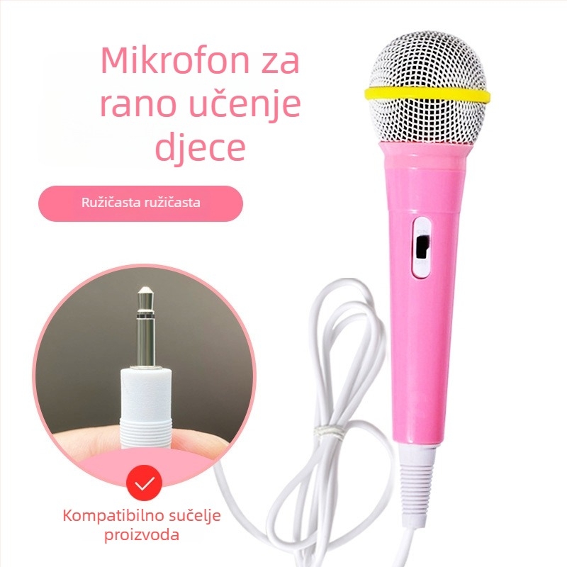 Edukativni uređaj za priče s mikrofonom za djecu (ABS, funkcija glazba/zvuk, dob 4–6 godina, mikrofon kabel ~1,3 m)