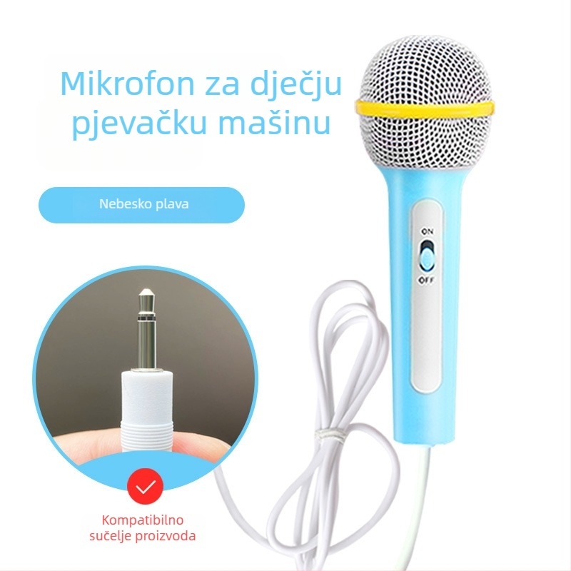 Edukativni uređaj za priče s mikrofonom za djecu (ABS, funkcija glazba/zvuk, dob 4–6 godina, mikrofon kabel ~1,3 m)