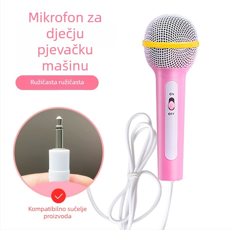 Edukativni uređaj za priče s mikrofonom za djecu (ABS, funkcija glazba/zvuk, dob 4–6 godina, mikrofon kabel ~1,3 m)
