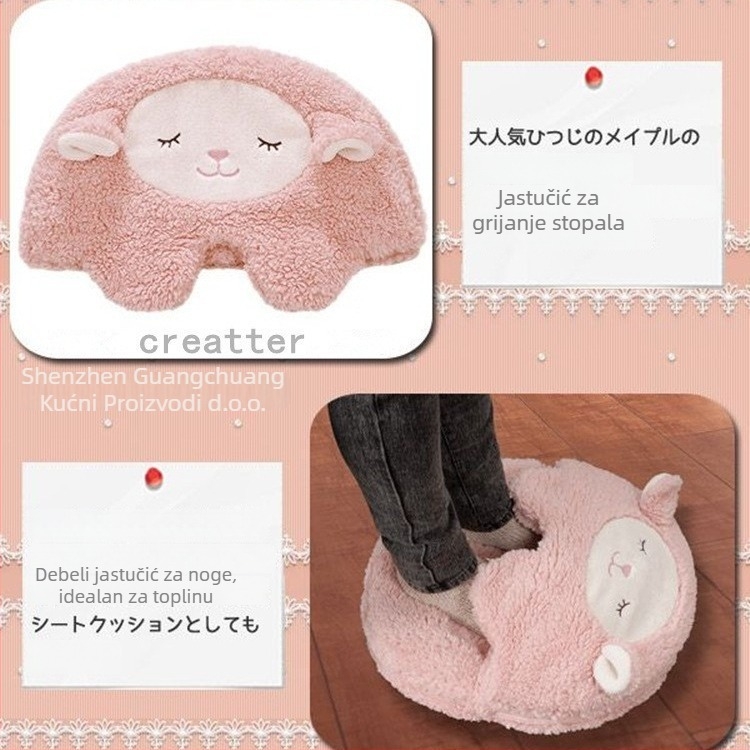 Unisex papuče s USB grijanjem za stopala, velur gornji dio, đon od sirove gume, omotana peta, višepunktno grijanje