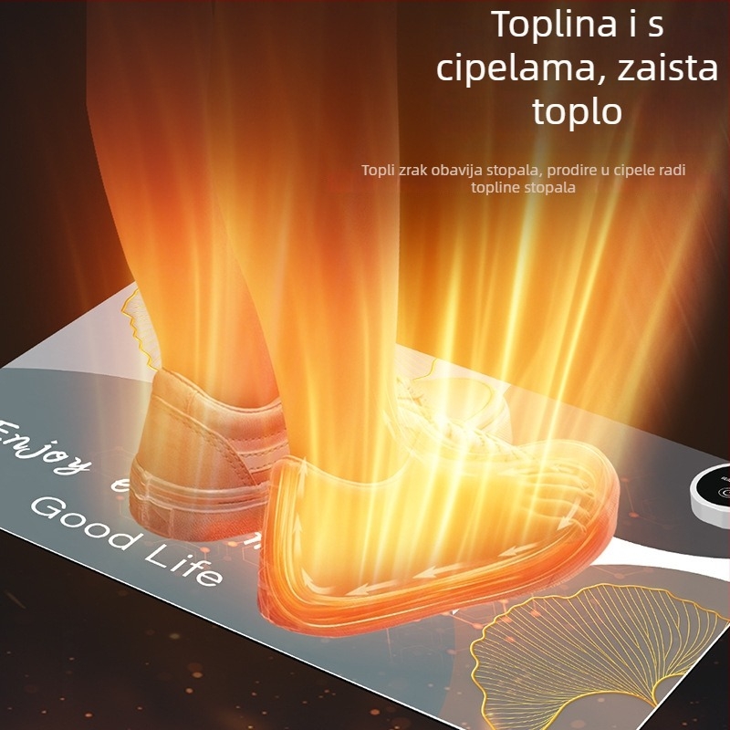 Grijač za stopala – ispod stola, spojena na struju, 220V, 70W, 3 razine temperature, PU koža