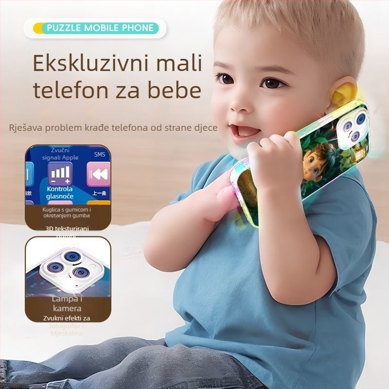 Igračka za rani razvoj s dodirnim zaslonom: punjiva, snimanje, glazba i roditelj-dijete igre za bebe 0–3 godine