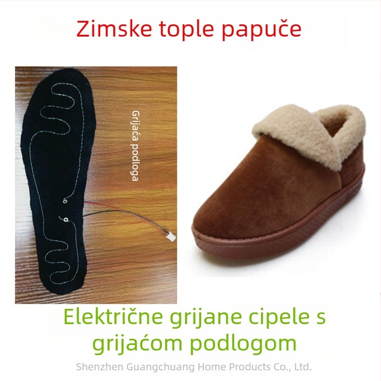 USB papuče s grijanjem – unisex, gornji dio od mekane baršune, potplat od tekstila i pjene