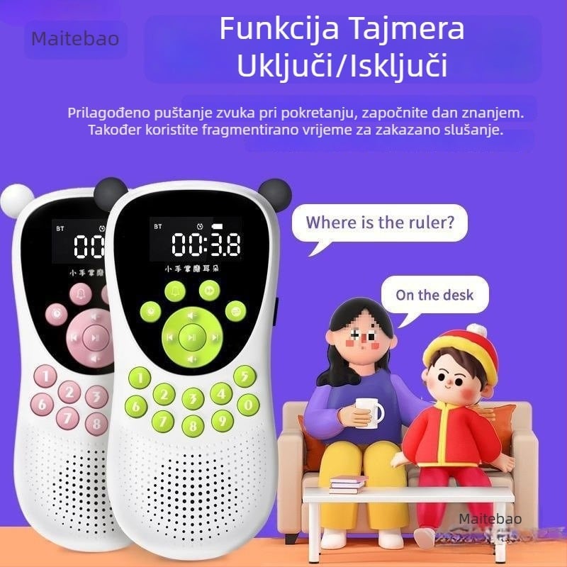 Audio uređaj za priče za djecu od 0-3 godina, glazbena reprodukcija, 8 GB memorije, Heng yi