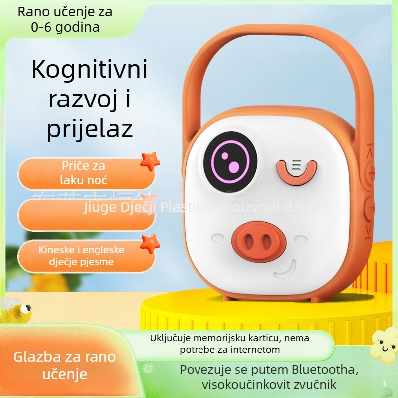 Priča mašina za bebe i djecu 0–3 godine | Bluetooth zvučnik s utorom za kartice, silikon edukativna igračka s ugrađenom baterijom, 4–8 GB memorije, Wi‑Fi