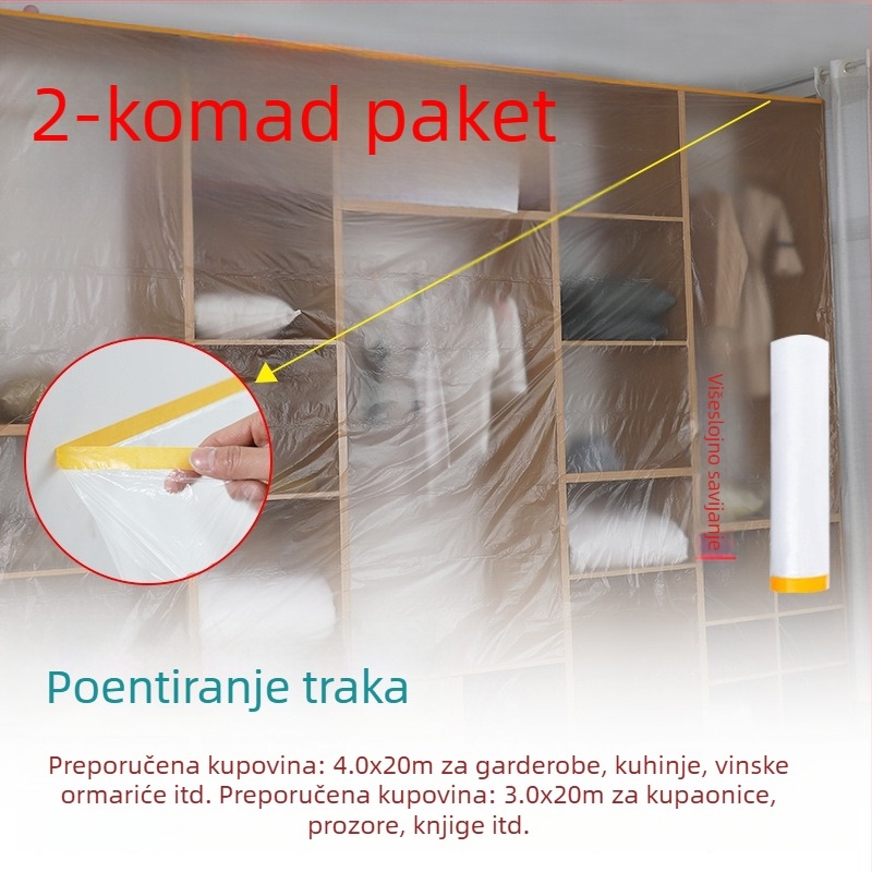 Jednokratni zaštitni film protiv prašine za namještaj, tanak film, šifra sqt-0606, Materijal: Drugo, Marka: Bez marke