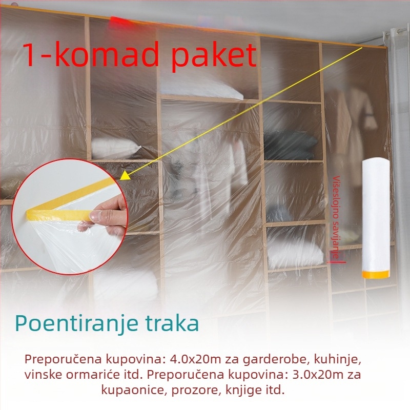 Jednokratni zaštitni film protiv prašine za namještaj, tanak film, šifra sqt-0606, Materijal: Drugo, Marka: Bez marke