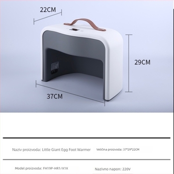 Grijač za stopala ispod stola s inteligentnom regulacijom temperature, 165W, 220V, dodirni prekidač, priključeno napajanje