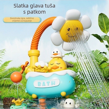 Plastična baterijski napajana igračka za kupanje – patka koja raspršuje vodu; 3C konfiguracija: igračke za 14 i više godina; 3C certifikat 2024152202051761
