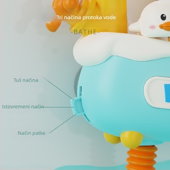 Plastična baterijski napajana igračka za kupanje – patka koja raspršuje vodu; 3C konfiguracija: igračke za 14 i više godina; 3C certifikat 2024152202051761