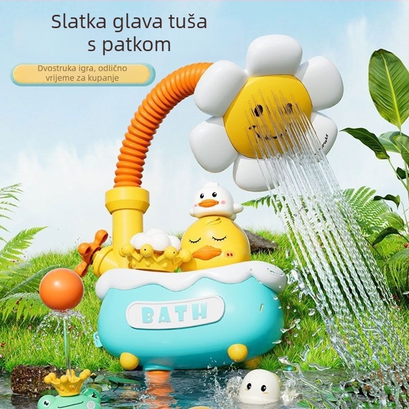 Plastična baterijski napajana igračka za kupanje – patka koja raspršuje vodu; 3C konfiguracija: igračke za 14 i više godina; 3C certifikat 2024152202051761
