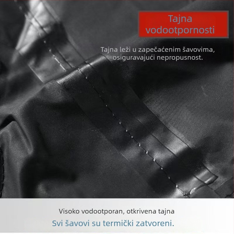 Dugi kišni kaput za odrasle, jedinstveno vodootporno vanjsko odijelo s reflektirajućim detaljima za vožnju biciklom
