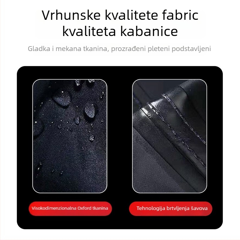 Split komplet kišnog kaputa i kišnih hlača od Oxford tkanine za odrasle, reflektirajući elementi, vodootporni sloj s PVC ljepilom, za vožnju biciklom na otvorenom