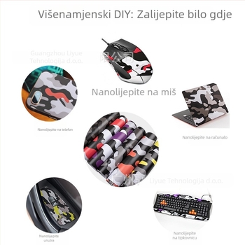 Naljepnica za karoseriju automobila s kamuflažnim uzorkom; Materijal: naljepnica; Prilagodba: da; Način ugradnje: lijepljenje