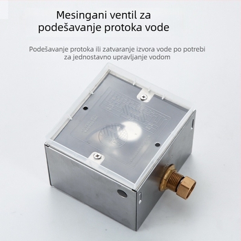 Senzorski infracrveni senzor pisuara – dvostruka ugradnja (površinska i skrivena) za javne toalete, model XBGY1, napajanje AC/DC, normalan tlak vode, ispiranje 10 s, ABS kućište