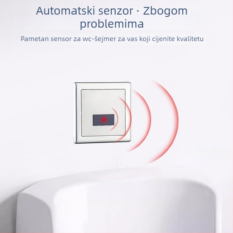 Senzorski infracrveni senzor pisuara – dvostruka ugradnja (površinska i skrivena) za javne toalete, model XBGY1, napajanje AC/DC, normalan tlak vode, ispiranje 10 s, ABS kućište