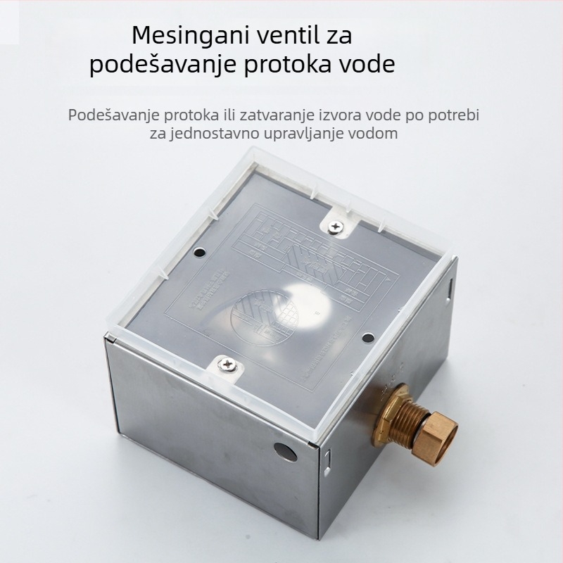 Senzorski infracrveni senzor pisuara – dvostruka ugradnja (površinska i skrivena) za javne toalete, model XBGY1, napajanje AC/DC, normalan tlak vode, ispiranje 10 s, ABS kućište