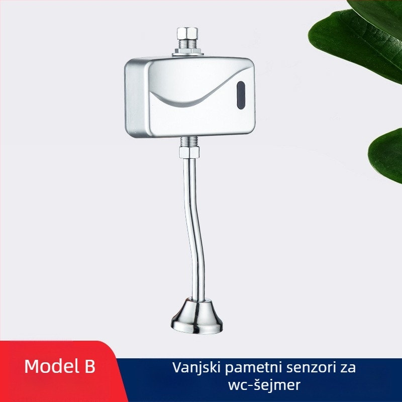 Senzorski infracrveni senzor pisuara – dvostruka ugradnja (površinska i skrivena) za javne toalete, model XBGY1, napajanje AC/DC, normalan tlak vode, ispiranje 10 s, ABS kućište