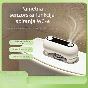 Senzorski splačivač za WC s aromaterapijom — aktivacija valom, ABS, 5W, 5V, kućna uporaba