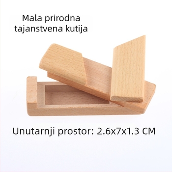 Drvena kutija-zagonetka s Kongming/Luban zámkom – otključavanje, DIY, za uzrast 7–14 godina