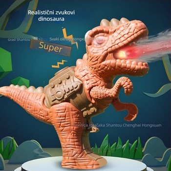 Plastična sprej igračka dinosaurus sa svjetlom i zvukom, ručna vodena igračka za djecu 4-6 godina