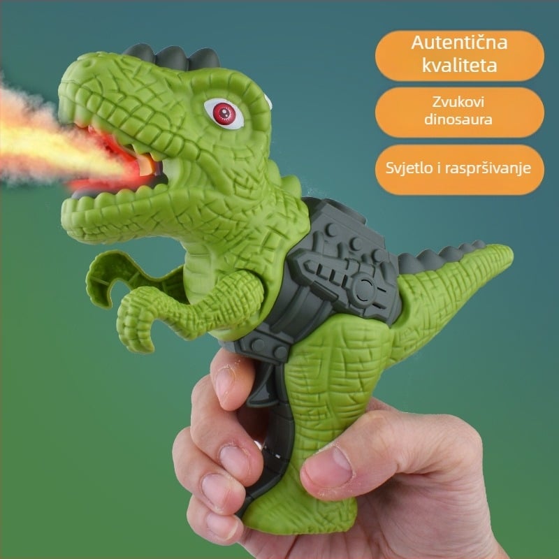 Plastična sprej igračka dinosaurus sa svjetlom i zvukom, ručna vodena igračka za djecu 4-6 godina