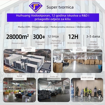 Komplet kišnog kaputa i hlača za motocikle, debeli stil, tkanina Chun Ya Fang, vodootporni sloj PVC ljepilo, za odrasle