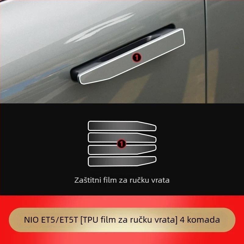 TPU interni zaštitni film za NIO ET5T – tamno crni film za središnju kontrolnu ploču i zaslon, zaštita otvora za zrak