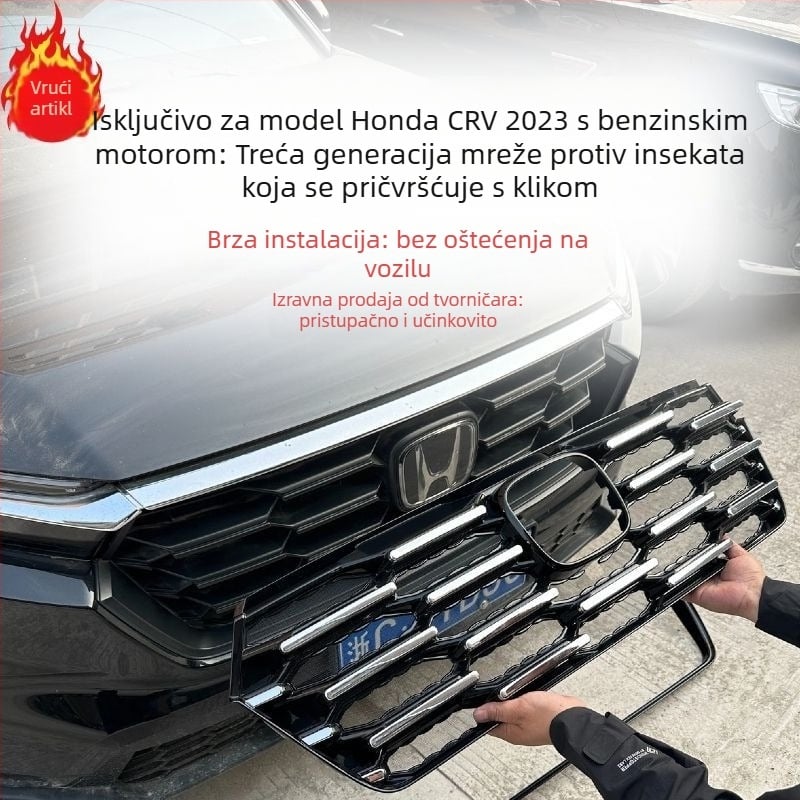 CR-V 23-24 Mreža protiv insekata za rešetku hladnjaka, kopčanje, zaštita spremnika vode, dodatak za izgled
