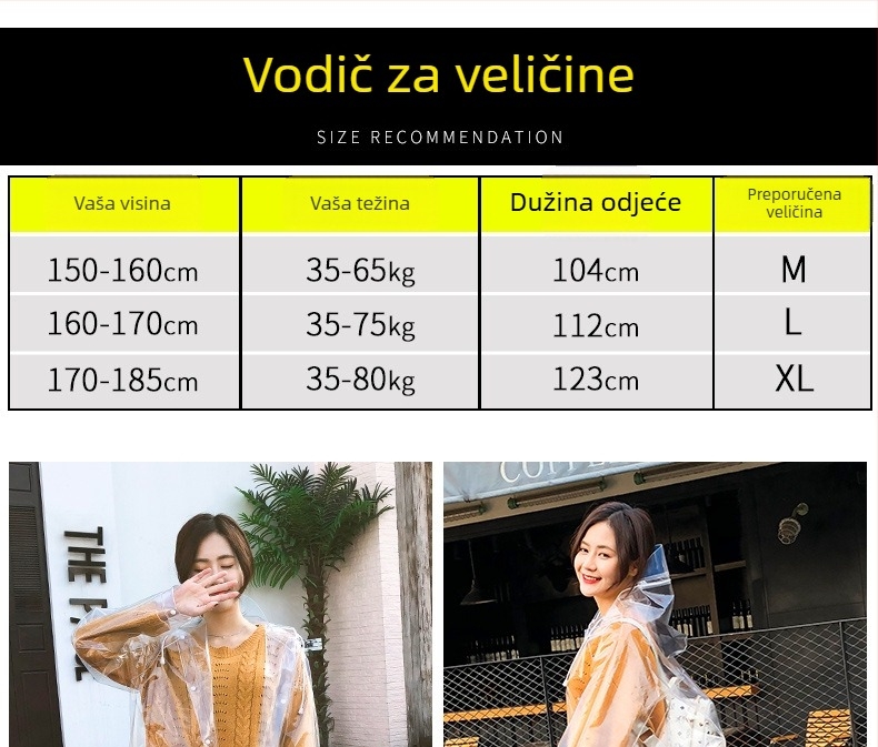 Kišni kaput za odrasle u korejskom stilu, planinski pončo, EVA tkanina, debljina 0.15