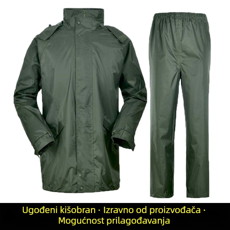 Set kišobrana i hlača za kišu, podijeljeni dizajn, za planinarenje, Oxford tkanina, PVC vodootporni sloj, uobičajena debljina