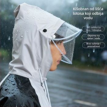Set kišobran za odrasle: Odvojeni kišobrat za dostavu, Unisex pončo za cijelo tijelo, PVC tkanina s vodootpornim slojem ljepila PVC, Debeli materijal, Mogućnost prilagodbe logotipa