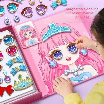 Magnetska slagalica za oblačenje princeze za djevojčice, DIY igračka za djecu od 4 do 6 godina