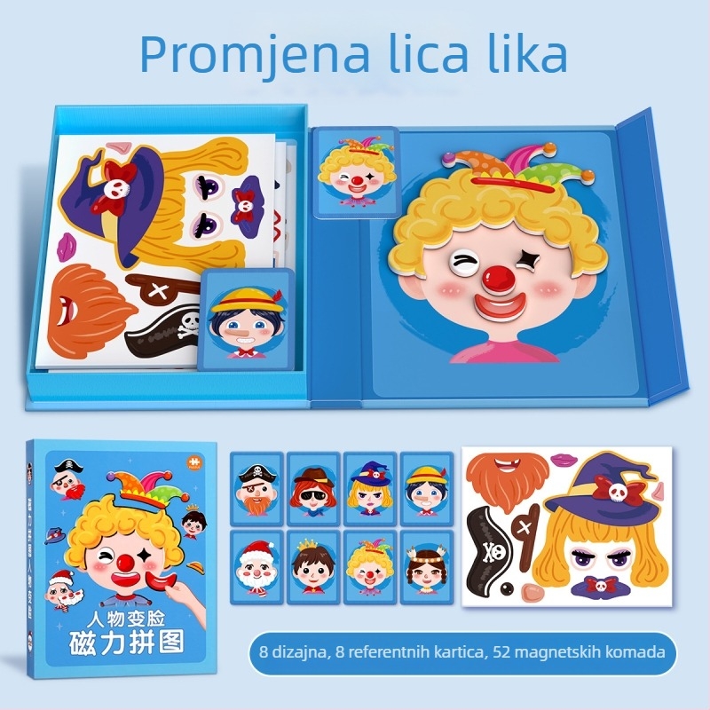 Magnetska slagalica za oblačenje princeze za djevojčice, DIY igračka za djecu od 4 do 6 godina