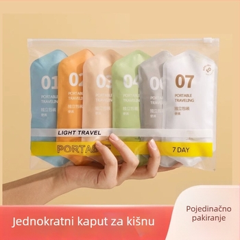 Jednokratni dječji kišni mantil, crtani dizajn, tubasto pakiranje, 1-Y