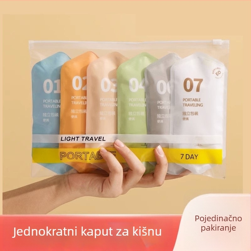 Jednokratni dječji kišni mantil, crtani dizajn, tubasto pakiranje, 1-Y