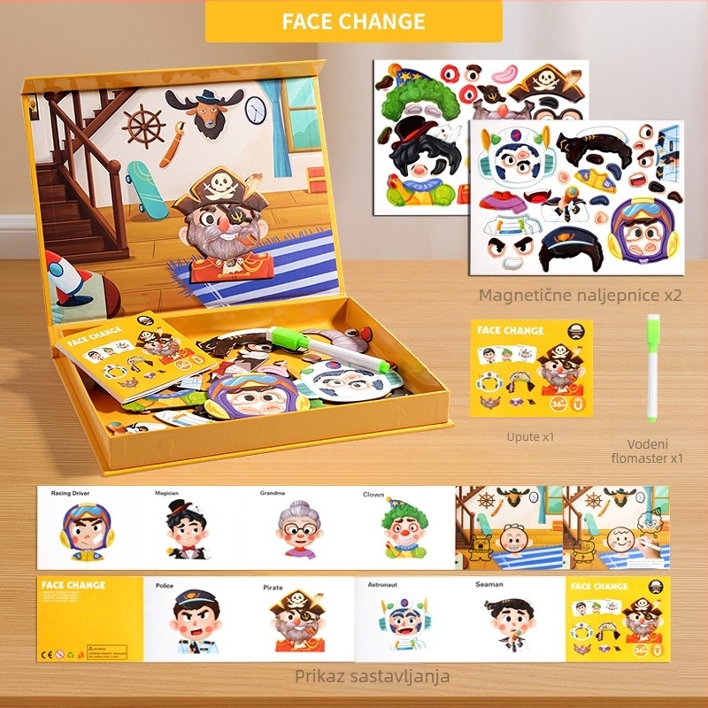 Drveni ravni puzzle — edukativna igračka za djecu 4–6 godina, Wooden Toy Tycoon