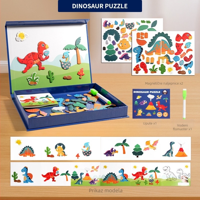 Drveni ravni puzzle — edukativna igračka za djecu 4–6 godina, Wooden Toy Tycoon