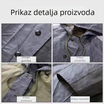 Debeli kišni pončo od Oxford platna s PVC ljepilom vodootporan sloj, za odrasle, planinarenje