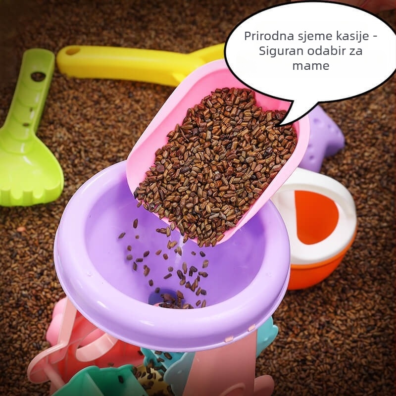 Set igračaka za unutarnji pijesak – debeđeni PP plast; potiče interakciju roditelj-dijete i razvoj interesa; za djecu 4–6 godina